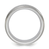 Vitalium Grain Finish Center 7mm Ridged Edge Flat Band